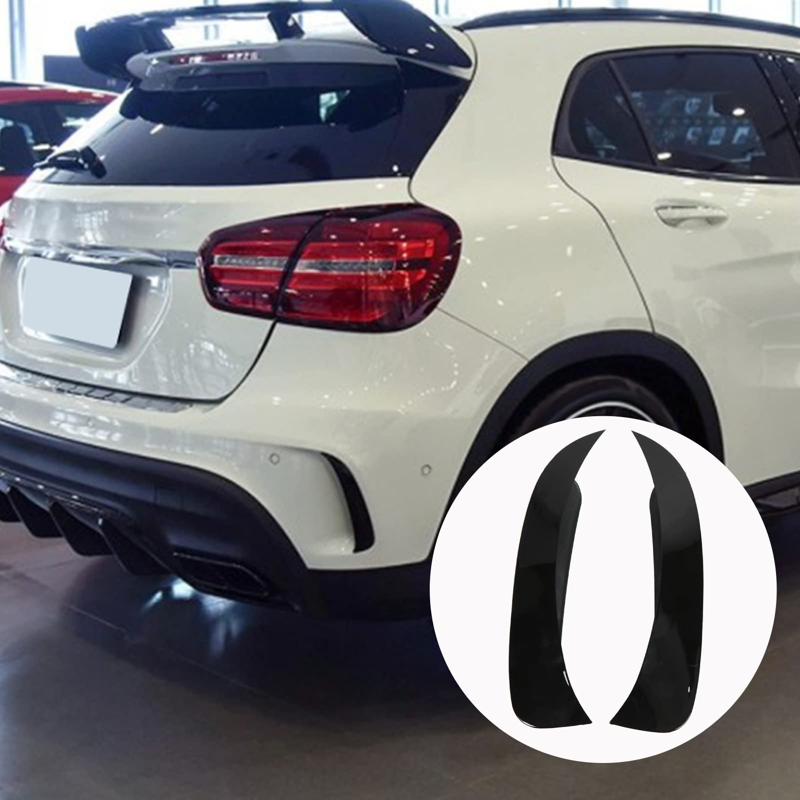 Spoiler Posteriore Nero Lucido Per Mercedes EQE Classe V295 2023+ | Finto Presa D'Aria Paraurti In ABS | Accessori Auto Eleganti - 6