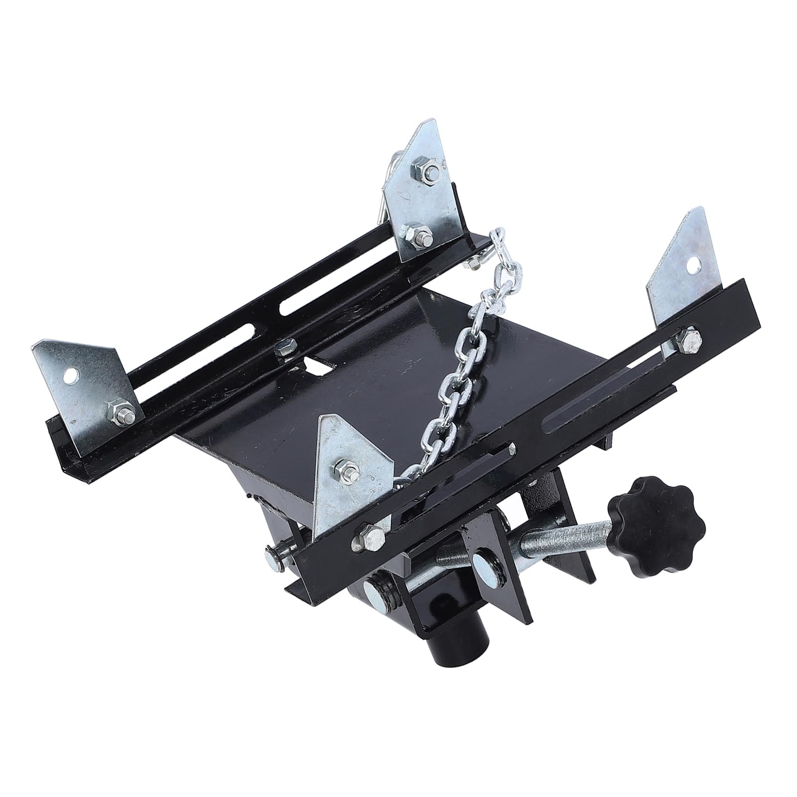 Verstellbarer Wagenheber-Getriebeheber-Adapter, Maximale Belastung 500 Kg, Neigbarer Kopf um 30 Grad, Verwandelt den Hydraulischen Wagenheber in Einen Getriebeheber für eine