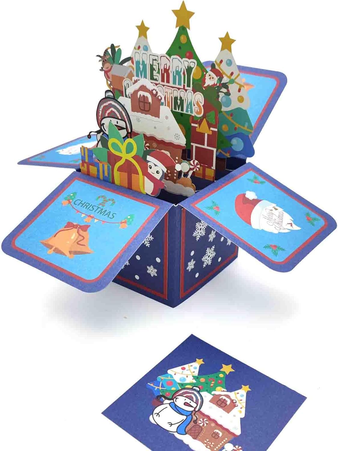 Christmas Cards, 3D Pop Up Christmas Cards Boxed with Envelope Pop Up