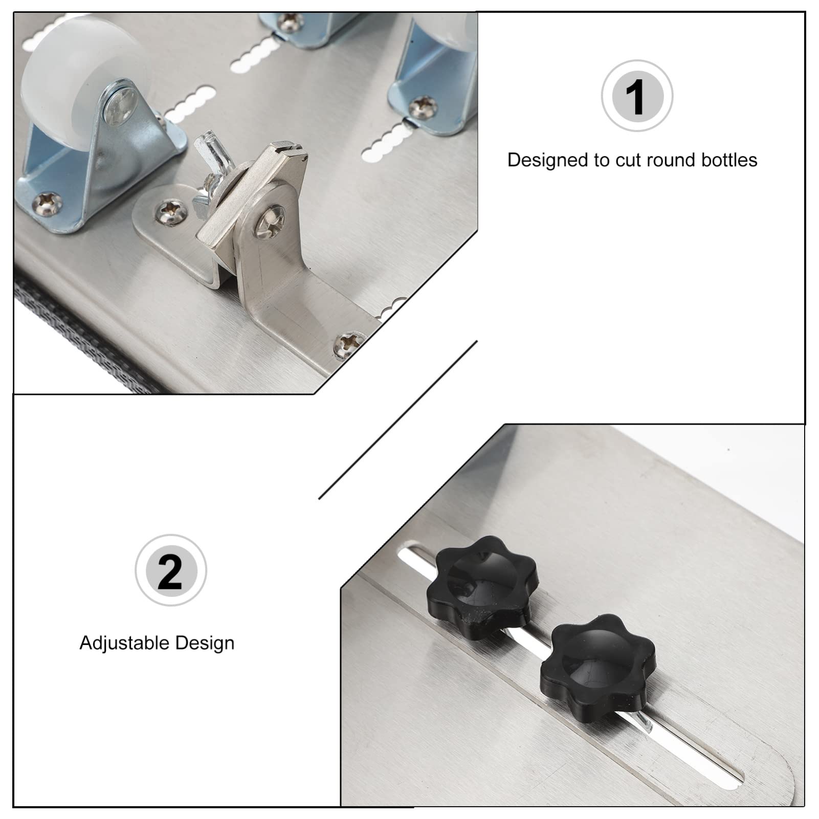 HOMSFOU 1 Set Glass Bottle Cutter Cutting Machine for Wine Beer Bottles Glass Sculptures Tool with Wheel Design Create Vases Candle Holders Easy to Use