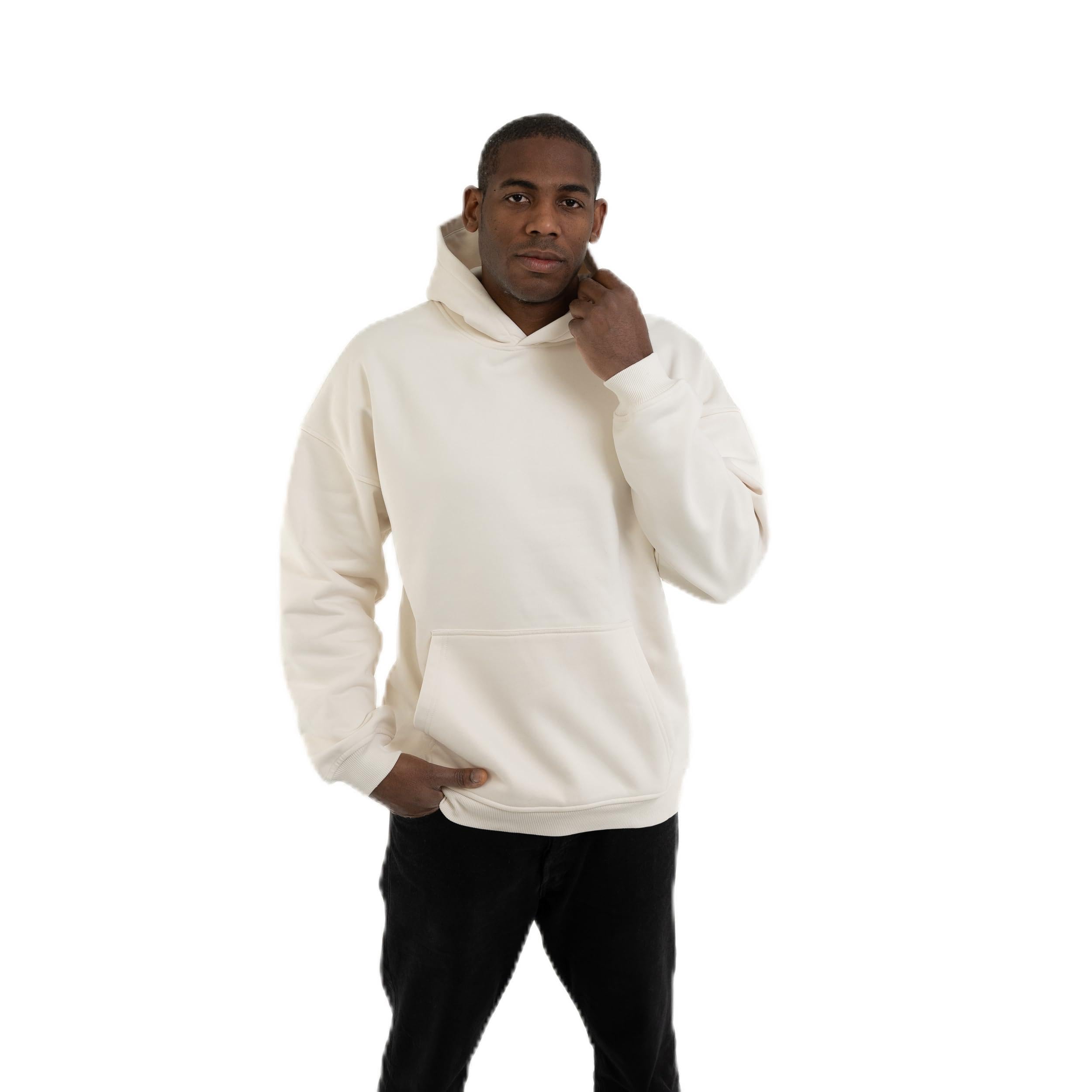 Johnny Urban Hoodie Dames & Heren Oversize - Cody - Basic Capuchontrui met Oversized Fit - Pullover Sweatshirt met Capuchon & Zware Stof - Effen, grijs, XS