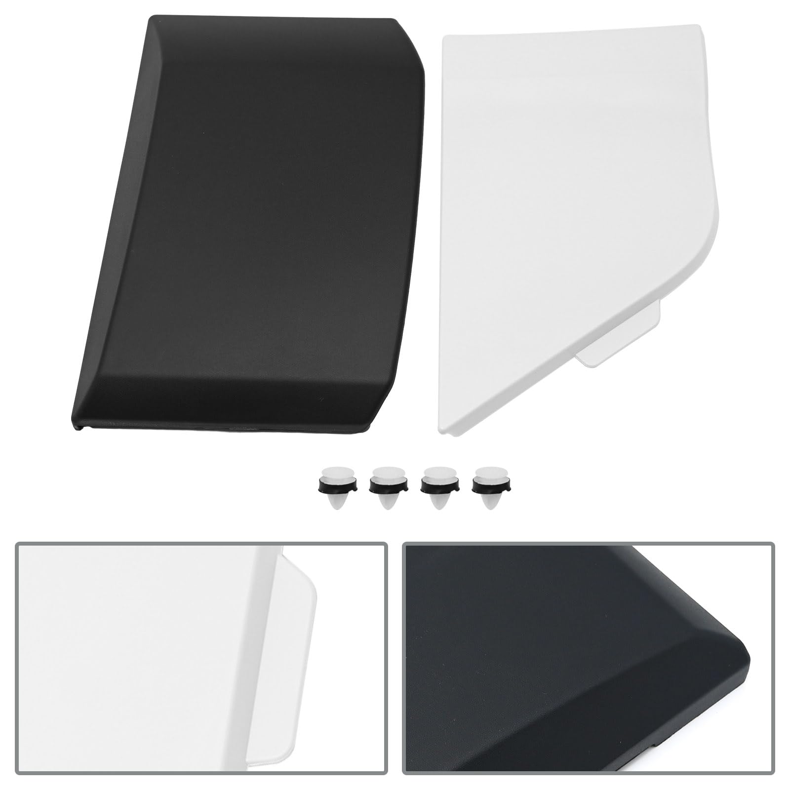 UOIENRT CK4Z-61405A26-B BK3Z-6129077-AA Fuel Tank Filler Door Hatch Cover with Pillar Moulding Trim Replacement for Ford Transit 150 250 350 350HD 2015-2019 (White)