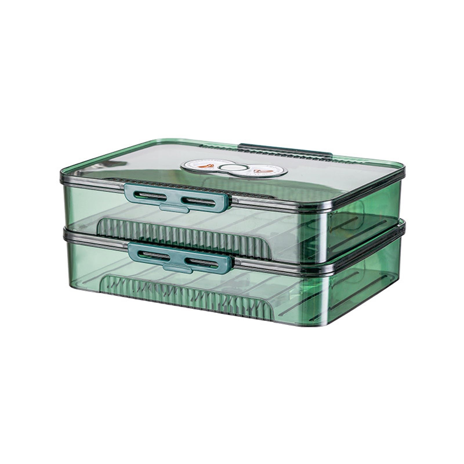 YROHGKPN Clear Dumpling and Wonton Storage Box Stackable Freezer Container with Divided Compartments for Easy Organization Airtights Kitchen Containers