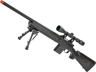 Evike Airsoft - King Arms M700 Enforcer Model Gas Power Airsoft Rifle w/Real Wood Furniture (Model: 400+ FPS)