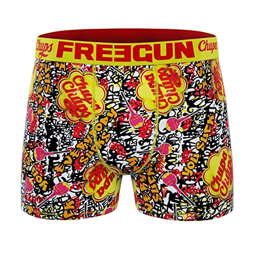FREEGUN Boxer Homme Microfibre Chupa Chups Sucette Candy (L, Grafitti)