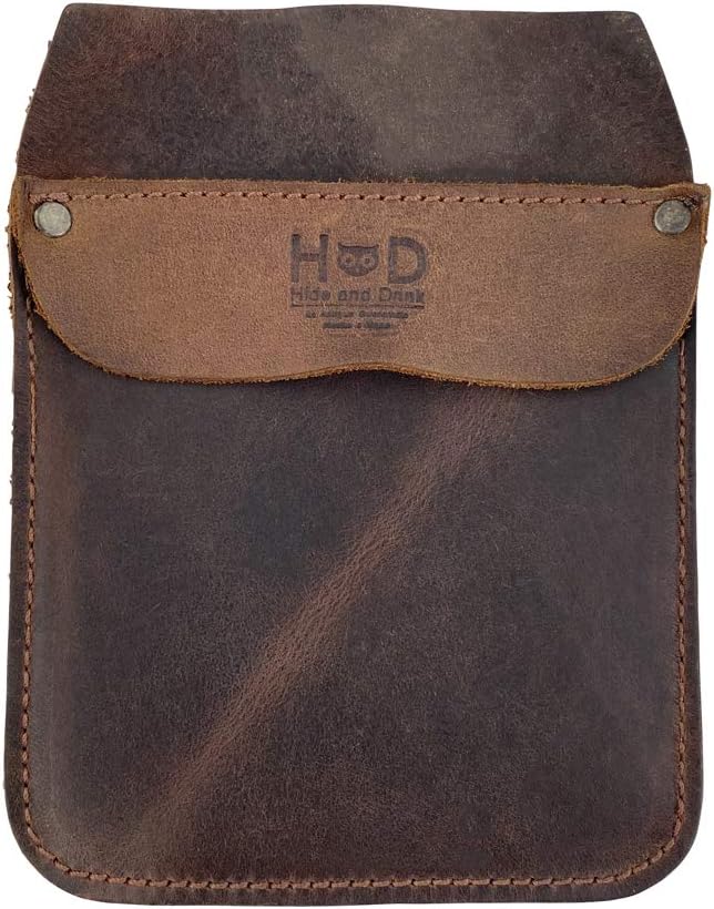 Hide & DrinkHide & Drink, Work Pocket Organizer for Tools/Pens, Jeans Back Pocket Quick Grab Carry Job Tools, Office & Work Essentials, Full Grain Leather, Handmade