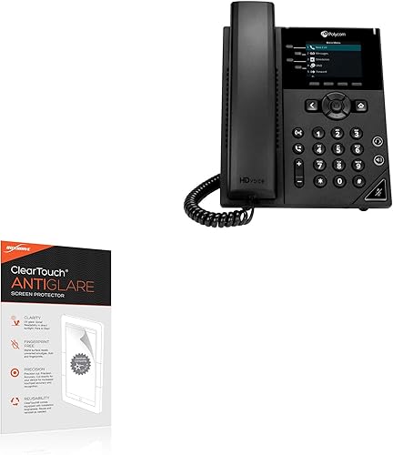 BoxWave Protector de pantalla compatible con Polycom VVX 250 – ClearTouch Anti-reflejo (paquete de 2), antihuellas mate