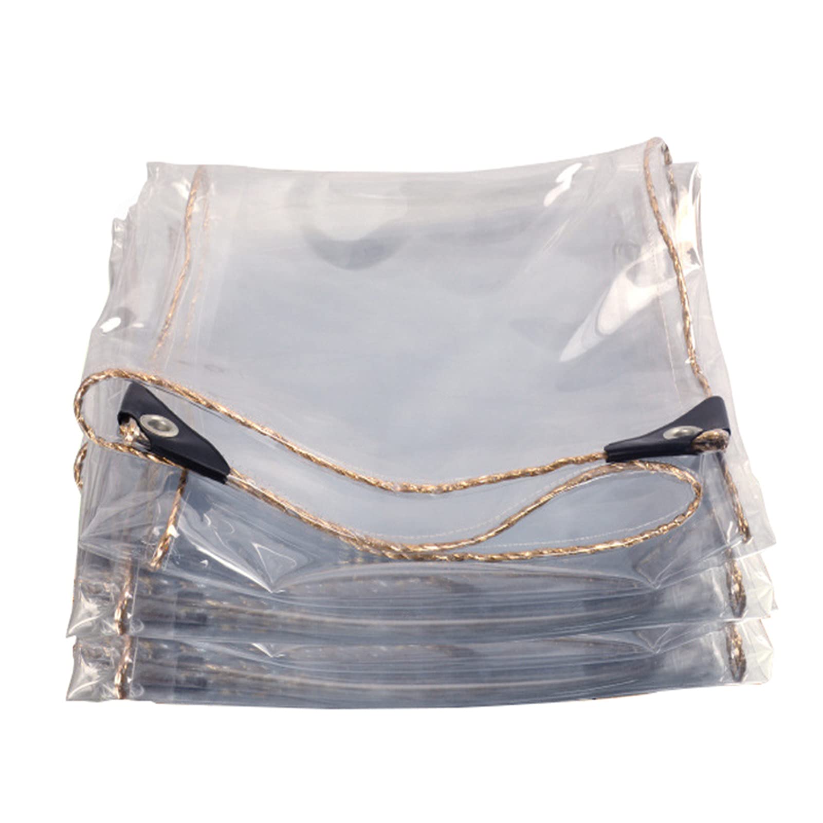 Bâche Transparente, bâche imperméable 400 GSM, bâche PE avec œillets pour Meubles de Jardin/bûches de Bois/extérieur/Camping,9x9m/29.52x29.52ft