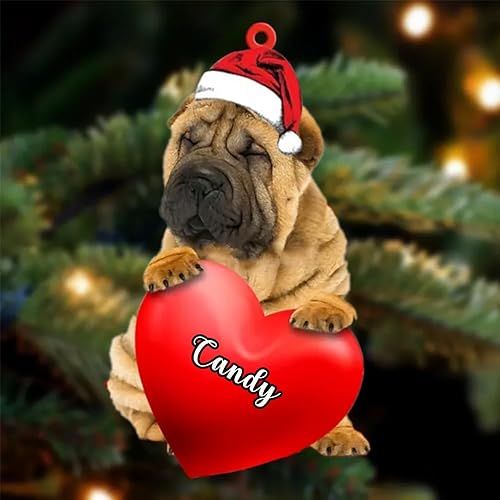 Miniatura 6 de Adornos de Navidad personalizados para perros, nombre personalizado, adorno Schnauzer miniatura, adornos acrílicos, regalos de Navidad, amantes de