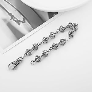 Amazon.com: HZMAN Stainless Steel Exorcism Link Chain Bracelet