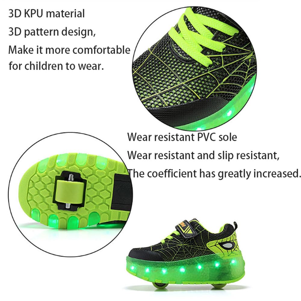 Sneakersy na kółkach, buty dla chłopców i dziewcząt, outdoorowe trampki z kółkami, buty do jazdy na deskorolce, dziecięce trampki 2 w 1, trampki z 2 kółkami, do chodzenia, fitnessu