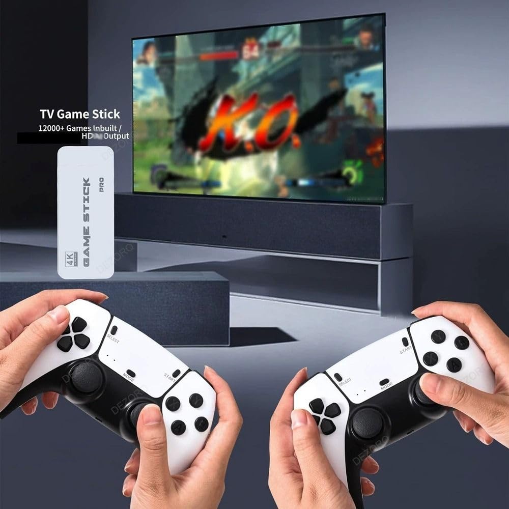 Console di Gioco Retro Senza Fili, Console Retro Wireless 4K, Set con 2 Controller Neri, Dongle HDMI, 9 Emulatori Integrati, 20.000+ Giochi Preinstallati, Versione 2026 (128G With 40000Games White)
