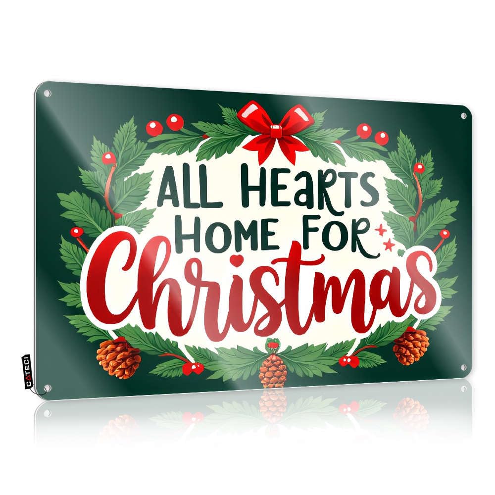 Plaque Trespassing Pretty All Hearts Home For Christmas. For Cottage - Print Customizable(30X40CM)