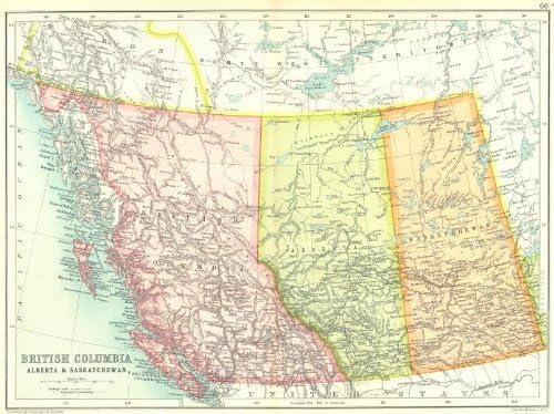 Map of saskatchewan and alberta