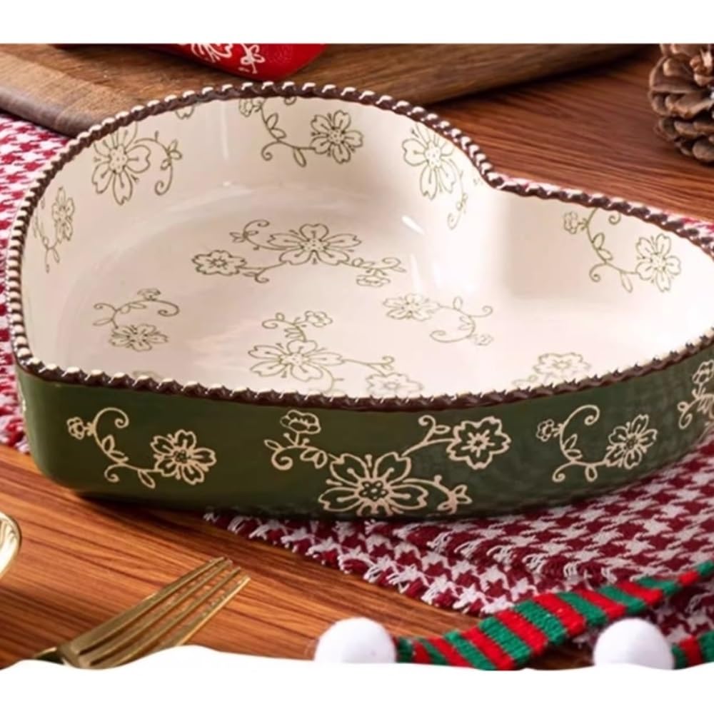 Forma do pieczenia, 1000 ml Kreatywna, nieprzywierająca płyta do pieczenia w piekarniku, ceramiczna, szeroka, makaronowa(Green)