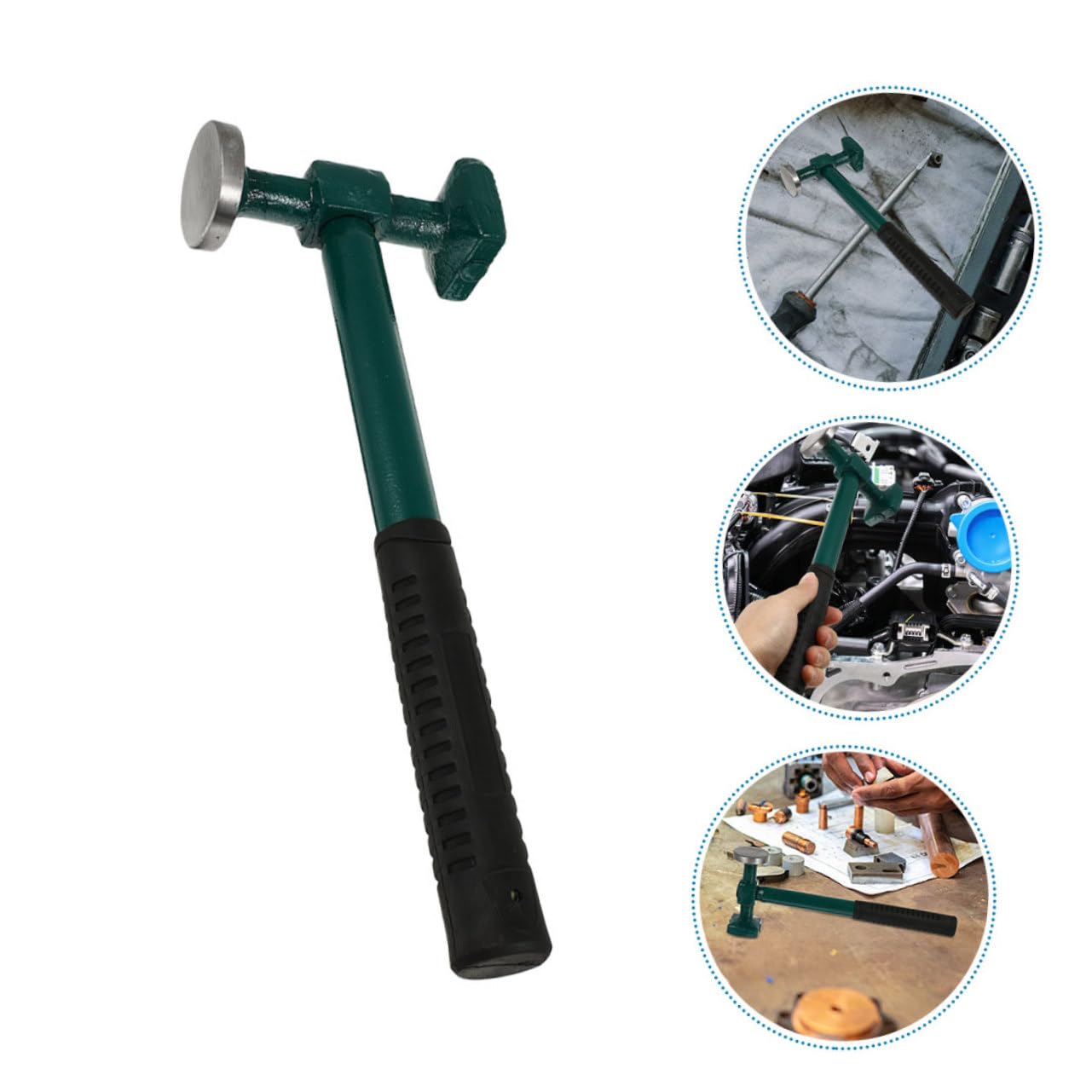 PartyKindom 2piezas Martillo De Chapa De Cabeza Cuadrada Martillo Para Automóviles y Carrocería Herramienta Para Reparar Chapa Metálica Paneles De Carrocería