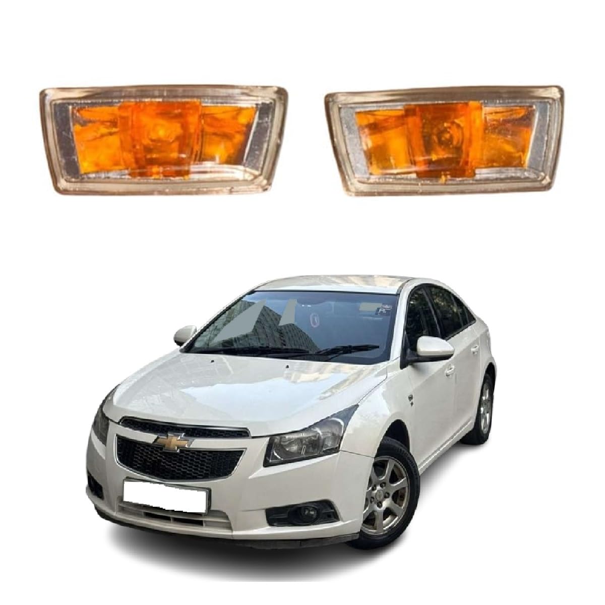 Bumper Fender Indicator Light Lamp Assembly (With Holder) for Cruze Car 2009-2013 Year Model Yellow| Amber Turn Signal Lamps-image-12