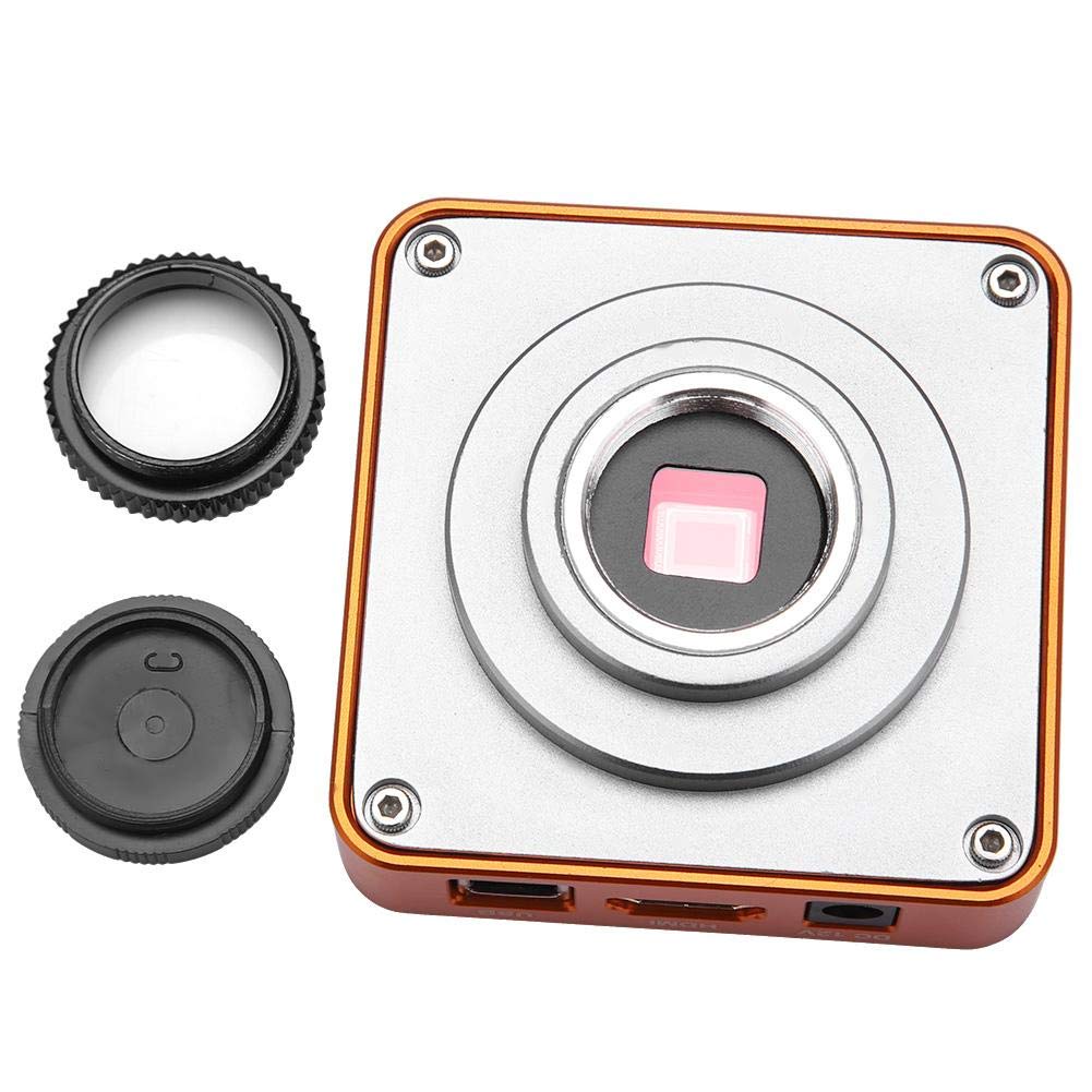 Akozon Telecamera per microscopio 21 MP HDMI USB C Mount Kit microscopio industriale 2K 1080P HD Videocamera UE 220V oculare digitale elettronica Manutenzione del telefono cellulare Fotocamera