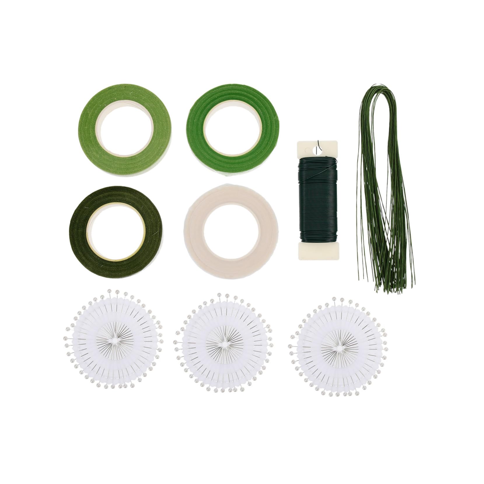 HOMSFOU Floral Stem Wire Tapes Flower Arrangement Kit Set of Tools for Dried Flower Making Safe Easy to Use
