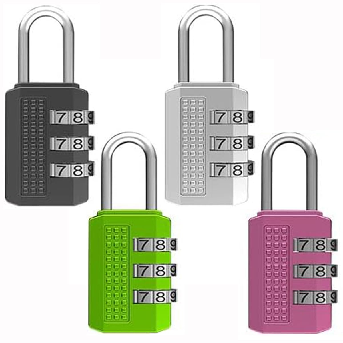 Lot De 2 Mini Cadenas à Combinaison 3 Chiffres - Pour Valise, Sac, Boîte, Petit Casier, Bleu - 3