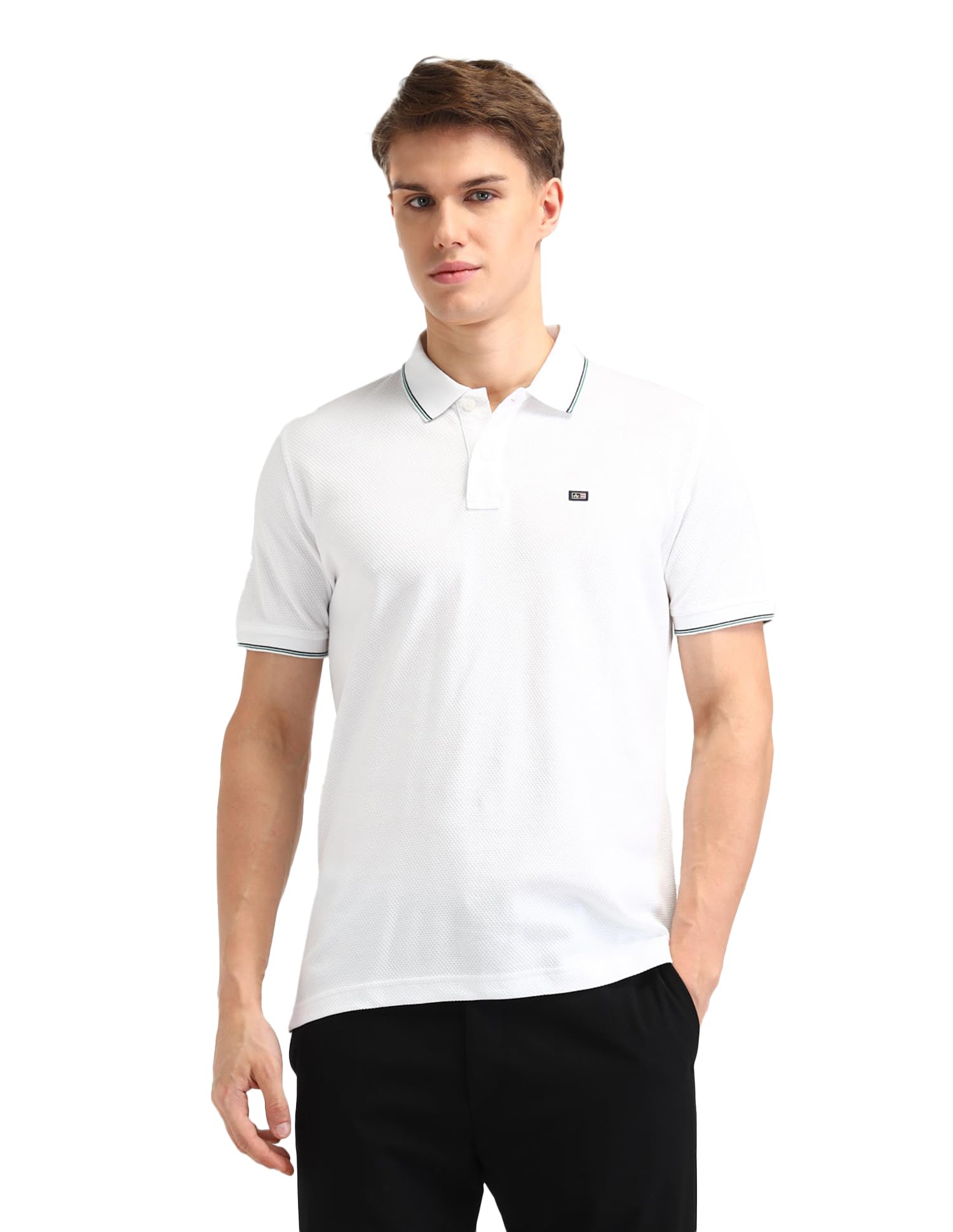 arrow sports Men Solid Slim Fit Polo Shirt-picture-31