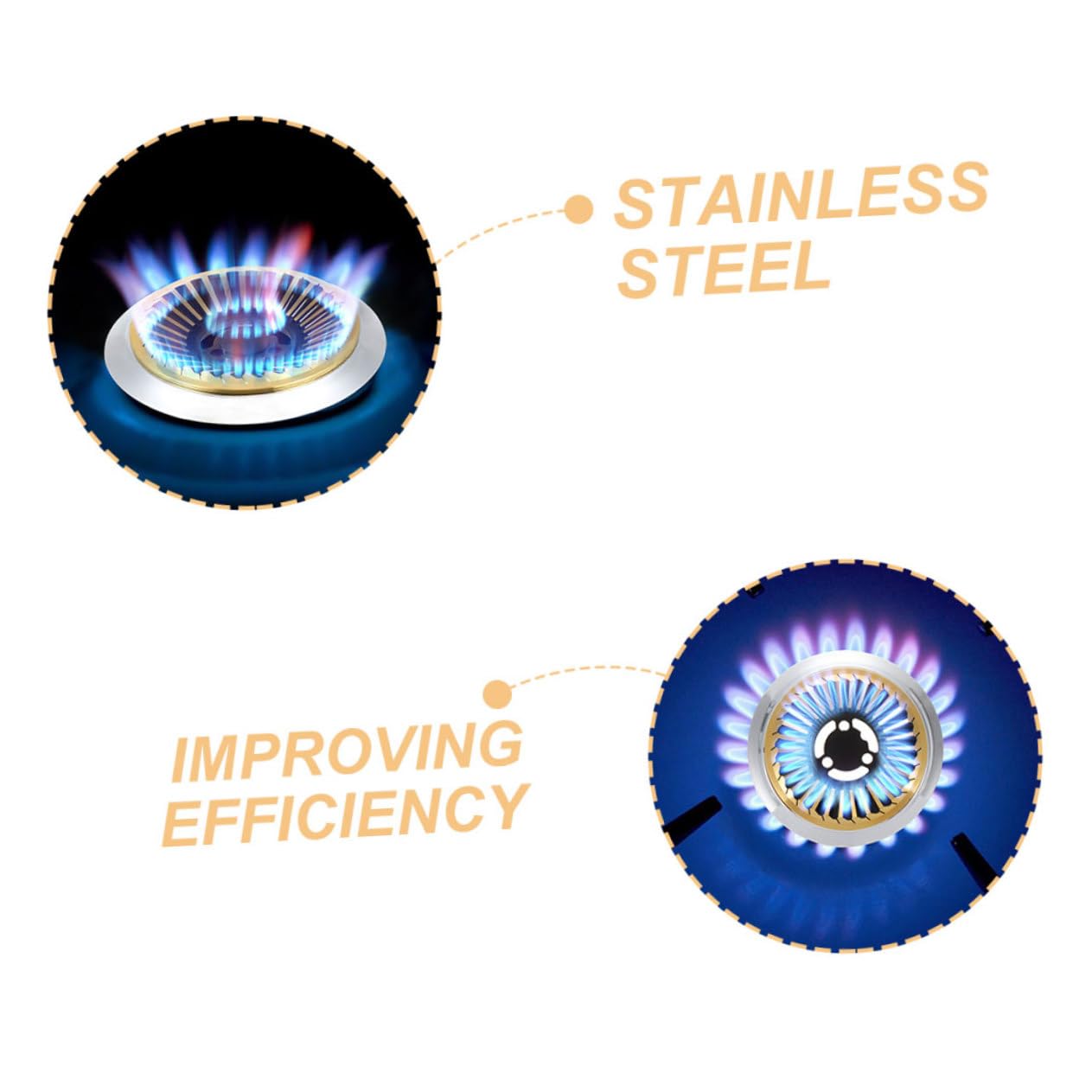 Mikikit 2 Pezzi Wok Ghisa per Piano Gas Spargifiamma Inossidabile Diffusore Calore per Elettriche Facilita e Superficie