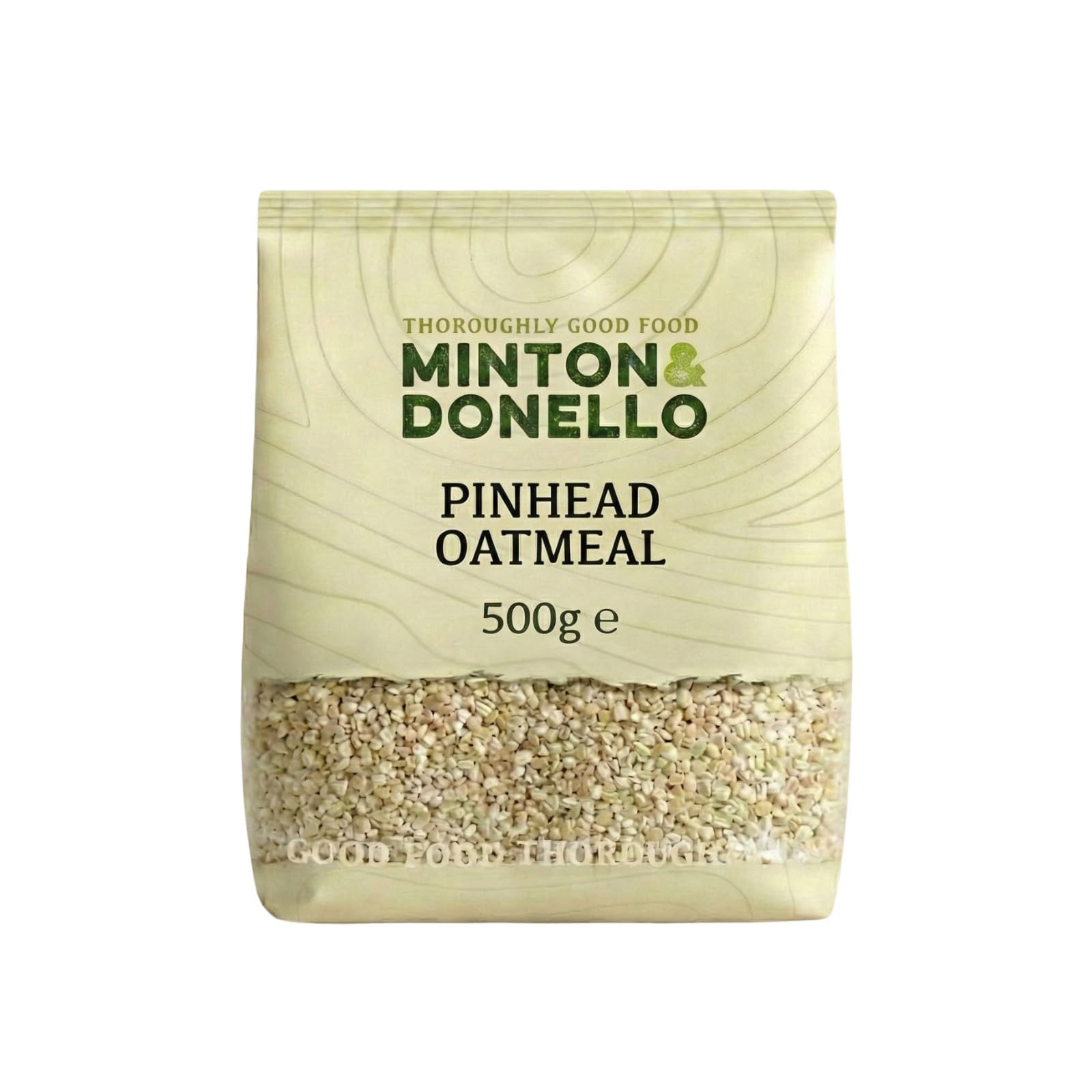 Minton & Donello Pinhead Oatmeal 500g – High Fibre, Low Fat Oats, Great for Porridge, Flapjacks, Satisfying Breakfast Bowls & Everyday Cooking