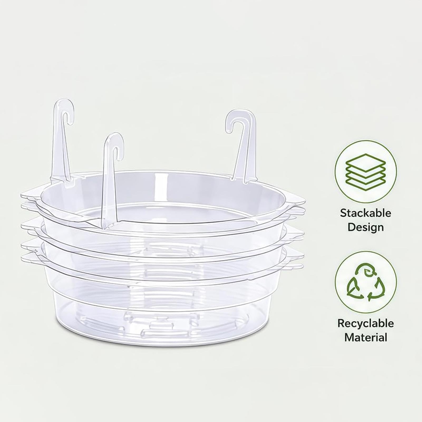 Pflanzen Wasserauffangschale 15 Stück Runde Transparente Körbe Mit Haken