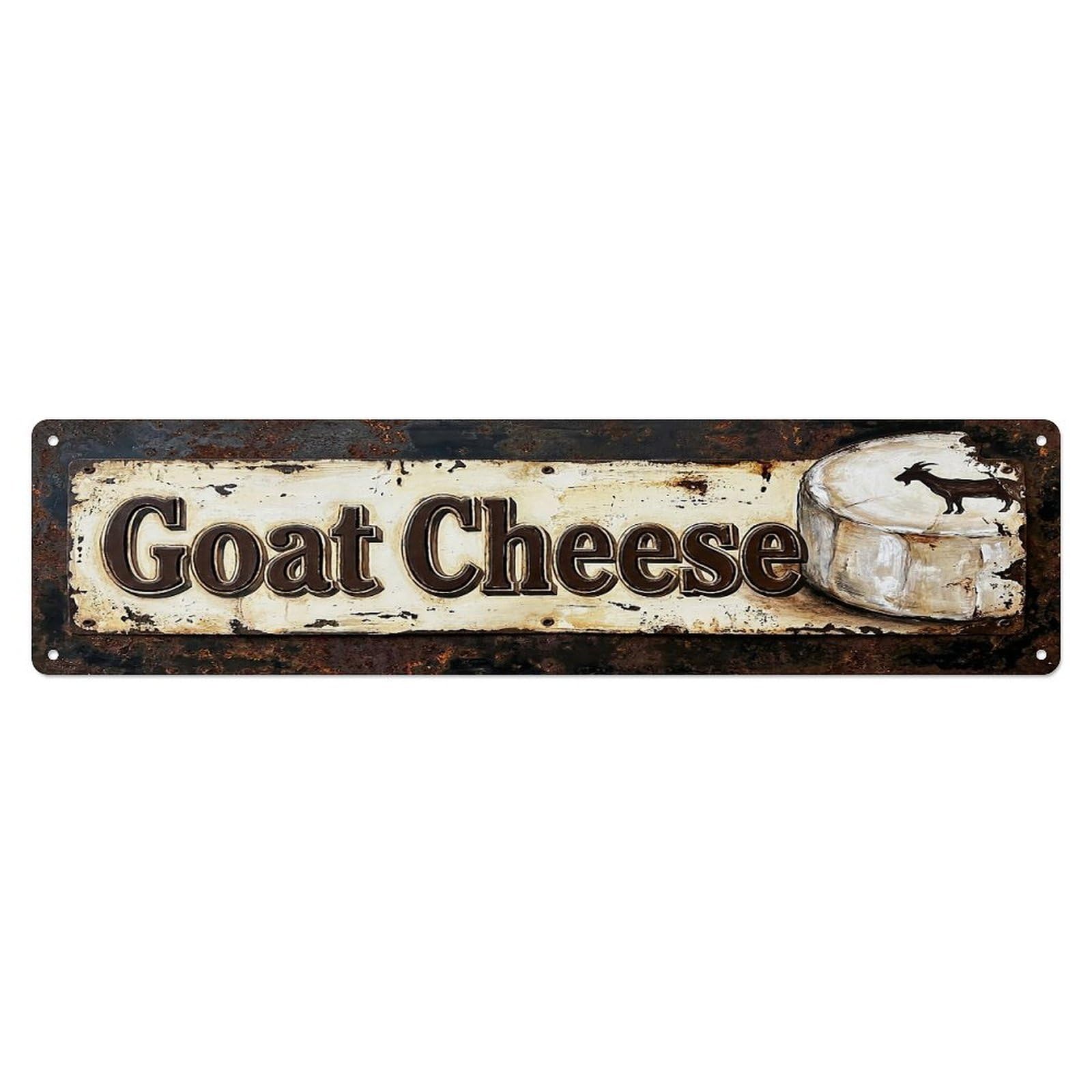 Vintage Goat Cheese Artisan Farmhouse Metal Tin Sign