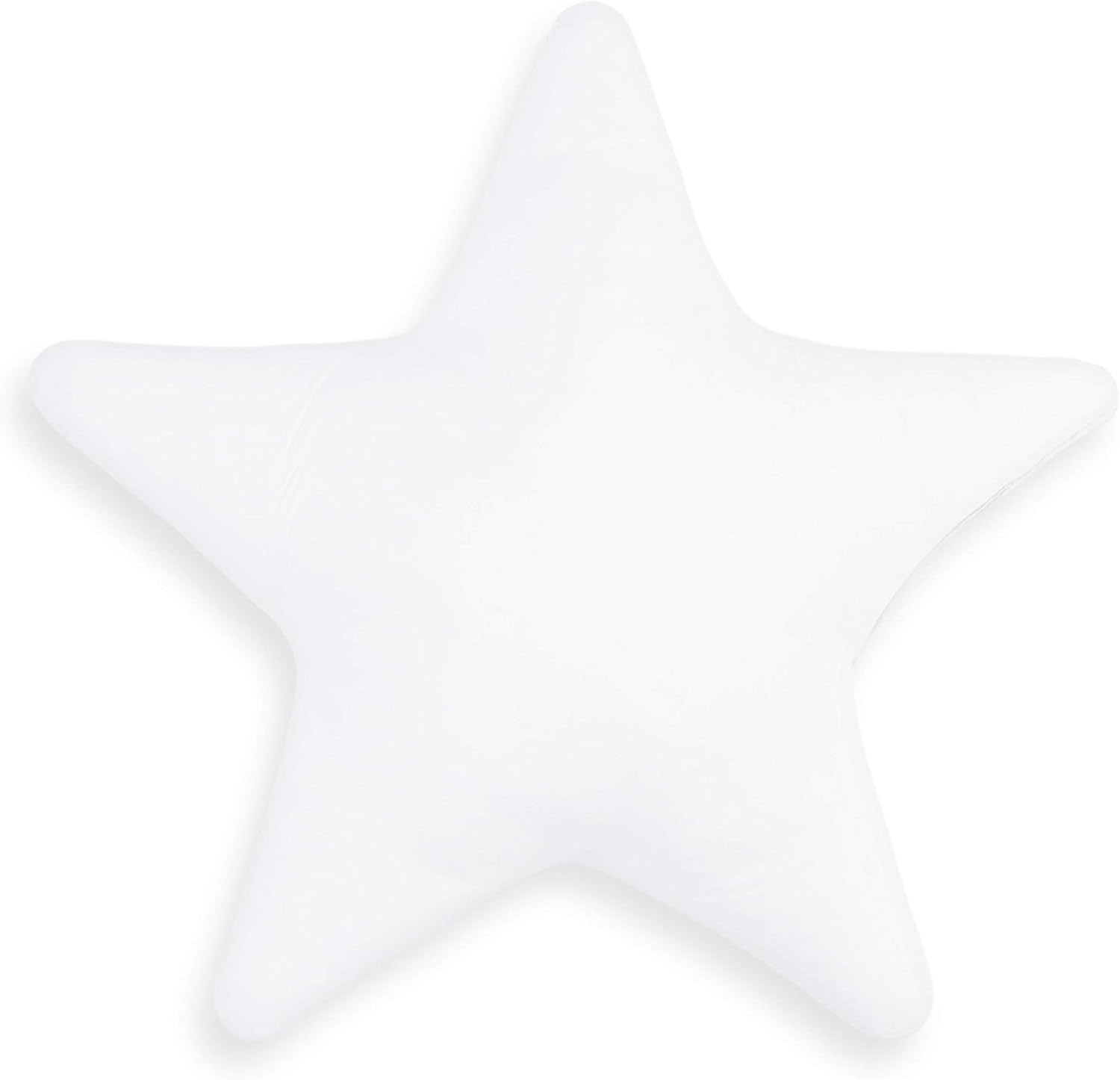 Cojín decorativo con forma de estrella, aprox. 60 cm, para habitación de los niños, cojín decorativo con relleno para dormitorio, habitación de bebé, niña, niño, color blanco