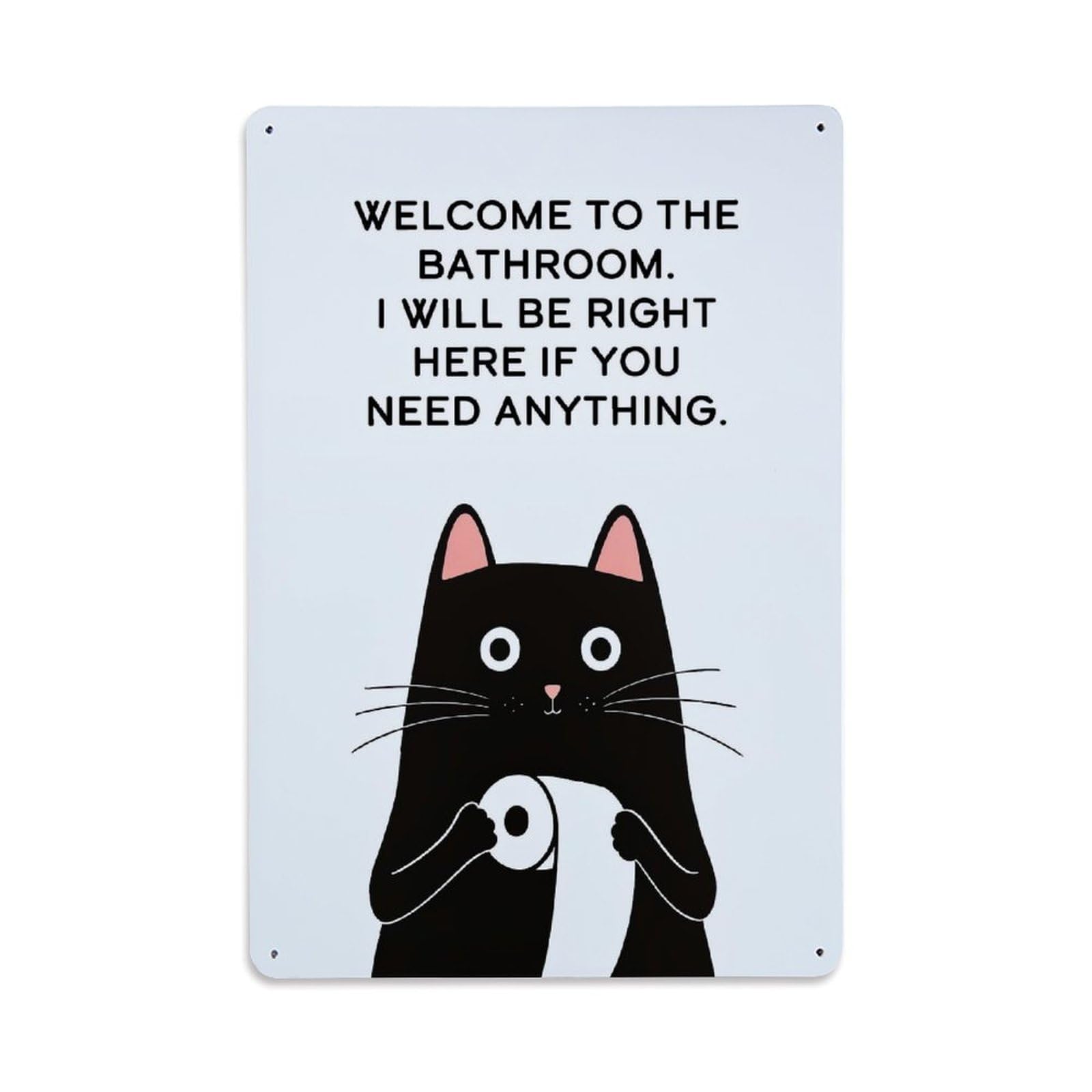 Nestemfo Vintage Welcome To The Bathroom Tin Sign Metal Sign, Living Room,Bar, Home, Bedroom Wall Decor,Retro Metal Poster 8X12 Inches