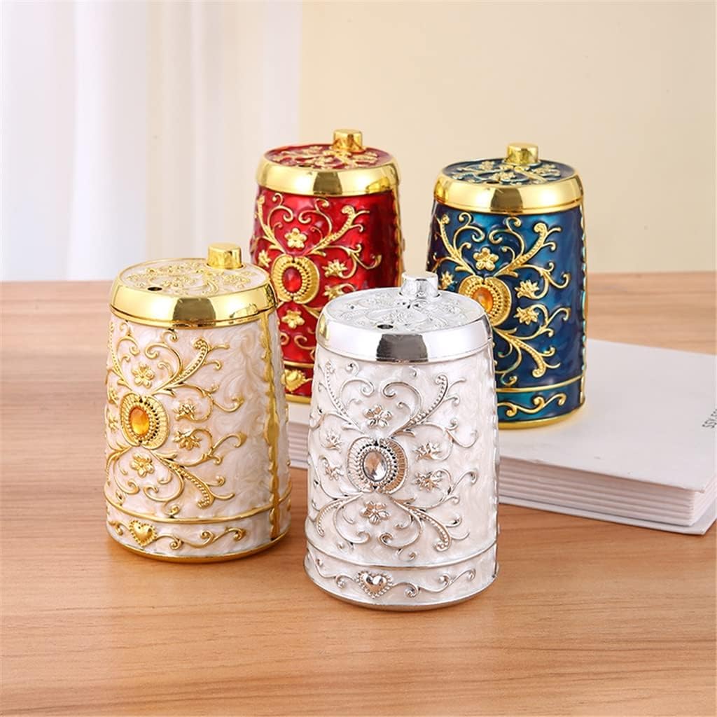 European Toothpick Box Home Classic Toothpick Living Room Coffee Table Restaurant Portable Toothpick Can(Black)