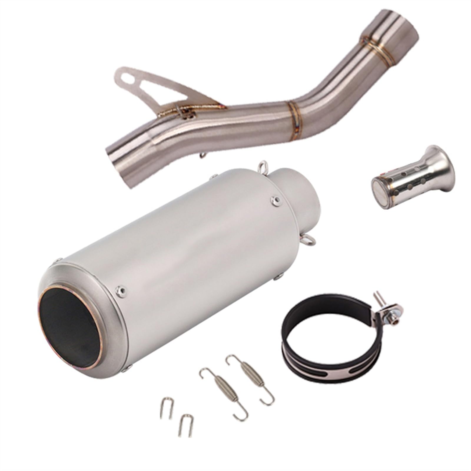 Escape De Motocicleta Catalizador Modificado Tubo De Enlace Medio Silenciador De 51MM Para DUCATI Monster 821 Monster 1200 1200S 2014 2015 2016 (Color : A)
