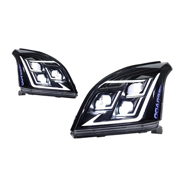 Auto Parts Compatible with Lander Cruiser Prado Headlights 2003-2009 Styling LED Daytime Lights Dual Projector DRL Car Accesorios