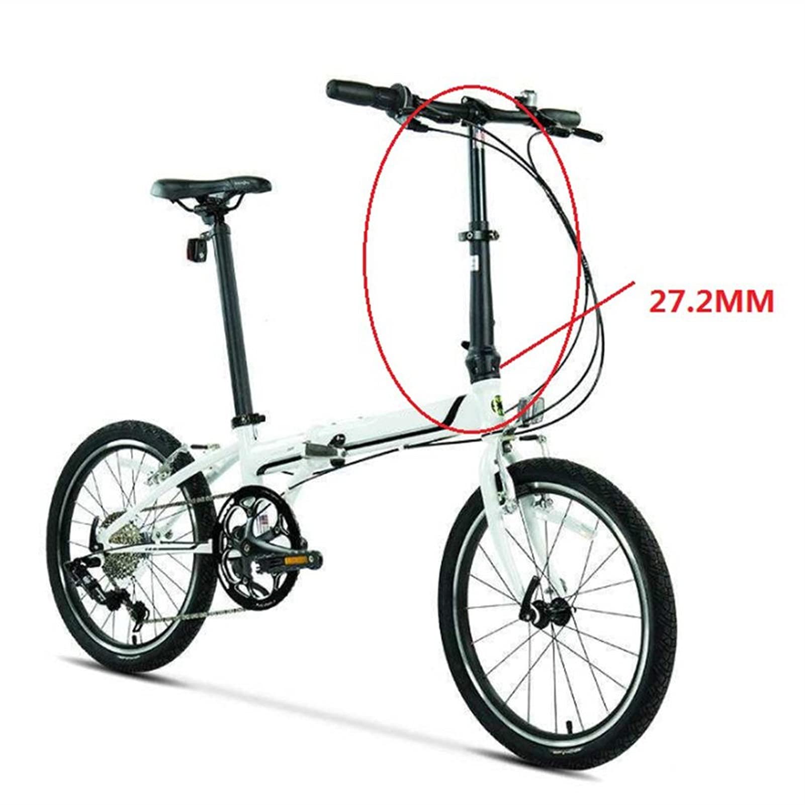 Prolunga Manubrio Bici，Alza Manubrio Bicicletta Durable pieghevole in lega di alluminio per biciclette per biciclette per biciclette antenna prove tubo bicicletta parte per lo scooter per bici pieghev