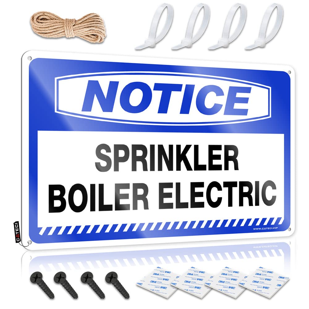 BRUNTELO Funny Home Sign Notice Sprinkler Boiler Electric Tin Sign Bar Metal Tin Sign Mancave Signs And Decor