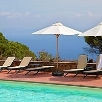 Vista 5 de Giantex Base redonda de sombrilla de patio rellena de arena de agua de 23 litros, soporte de sombrilla resistente de 20 pulgadas, soporte