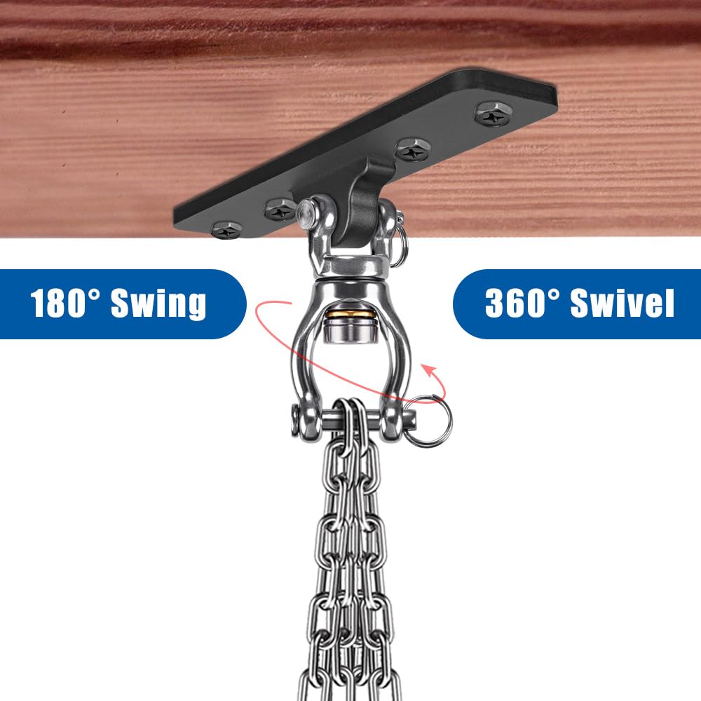 Kipika - Soporte para bolsa pesada de montaje en pared, colgador giratorio para saco de boxeo de alta resistencia para gimnasio en casa al interior, longitud ajustable para saco de kickboxing, saco