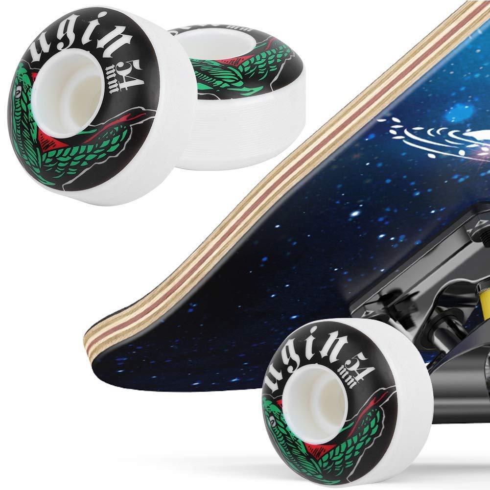 Alomejor Ruote Skateboard Street Cruiser 54x32mm Set 4 Pezzi per Tavola Lunga Accessori Skateboard Ruote Strada Adesive Antiscivolo
