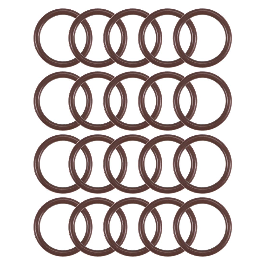 sourcing map Fluorine Rubber O-Rings 13mm OD 10mm ID 1.5mm Width, Metric FKM Sealing Gasket, Pack of 20