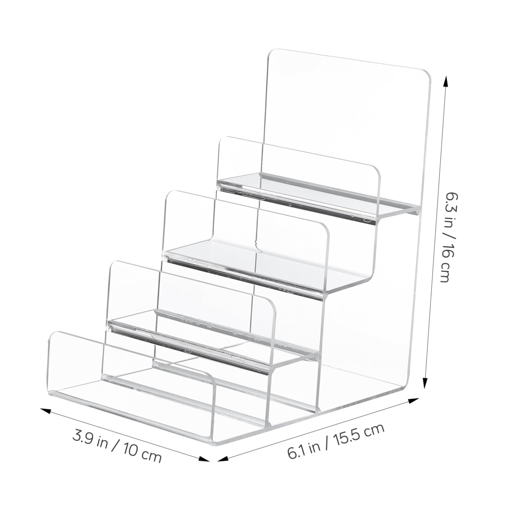 Soporte Acrílico Trapezoidal Multi Transparente para Almacenamiento y Exhibición De Carteras Gafas y Joyas Estantería Organizadora Versátil para Hogar y Oficina