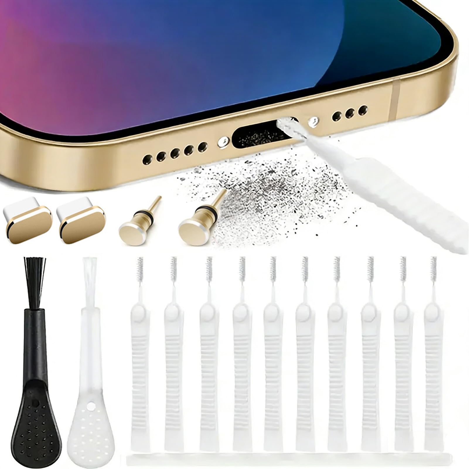 ZiSyouMa スマホクリーニングキット 16 点セット 充電ポートクリーナー…