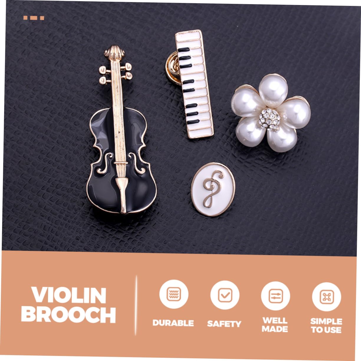 VALICLUD 20pezzi Spilla Elegante Forma Di Violino Di Pin Per Abbigliamento Femminile Accessorio Musicale Per Occasioni Speciali