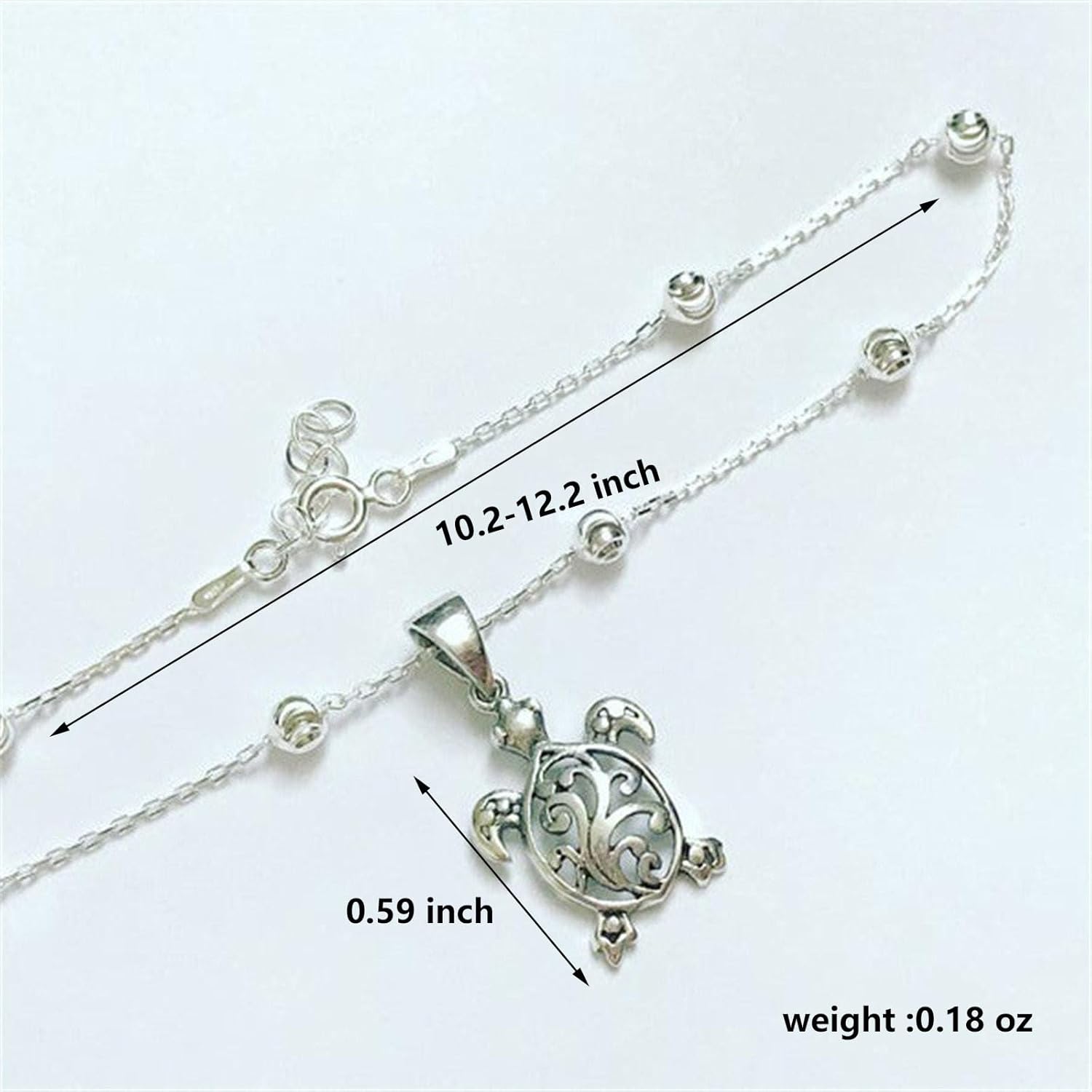 Sea Turtle Anklets for Women Adjustable Silver Turtle Anklets Beach Ankle Chain Beach Foot Jewelry for Women - Image 5