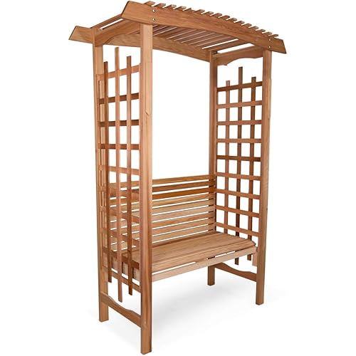 All Things Cedar GA87-B Garden Arbor with Bench
