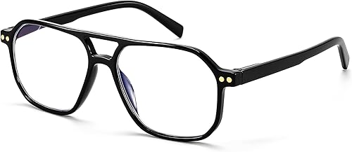 Miniatura 9 de FEISEDY Retro Aviador Lectura Gafas Cuadradas Lectores con Bisagra de resorte Luz Azul Vidrio de Lectura para Mujeres Hombres B0068