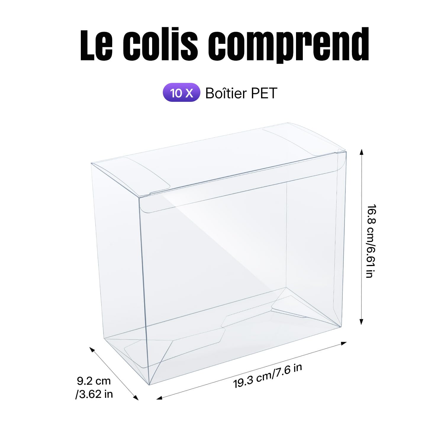 Wigearss 10 Pièces Boîtes de Protection pour Pokémon ETB, Boîtes de Rangement en PET Compatibles avec la Pokémon Elite Trainer Box