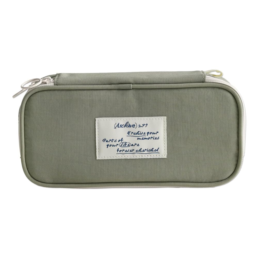 Monolike Archive 247 Standard Pencil Case, Warm Gray - Pen Pouch, Portable Pencil Bag, Office Pouch case
