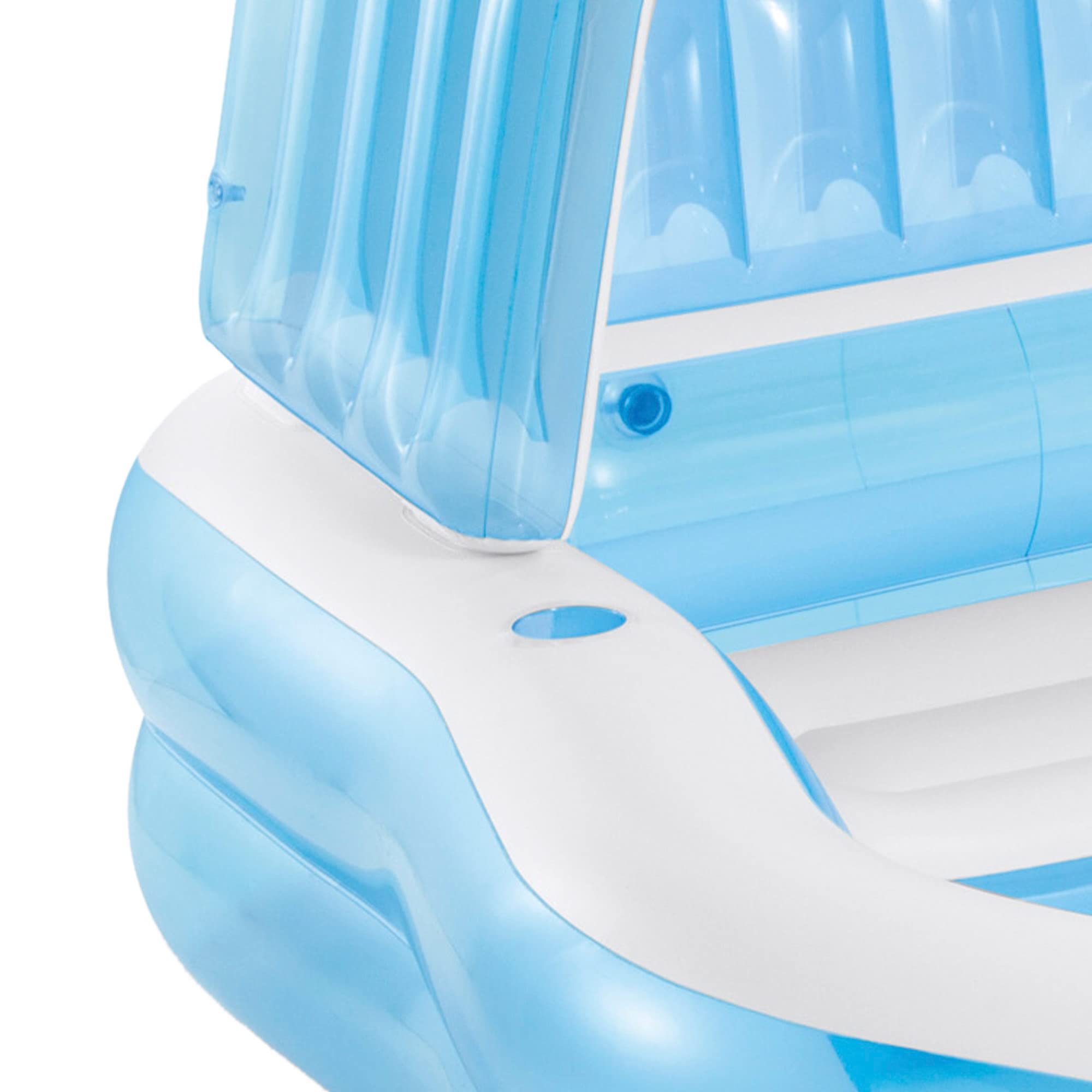 Intex Piscina Hinchable Infantil con Toldo Desmontable, Piscina para niños a Partir de 3 años, Incluye 2 Porta Bebidas, Parche de reparación y tapón de desagüe, Medidas 229x191x135cm (57186)