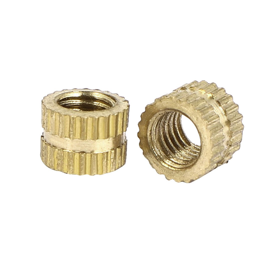 100 écrous Moletés En Laiton M5 X 5mm – Inserts Ronds Filetés, Top Pour Bricolage !